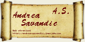 Andrea Savandić vizit kartica